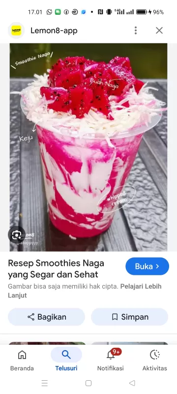 Smoothies buah naga